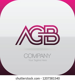 Logo Letter Combinations A, G and B. 3 letter combinations