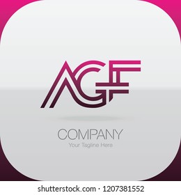 Logo Letter Combinations A, G and F. 3 letter combinations