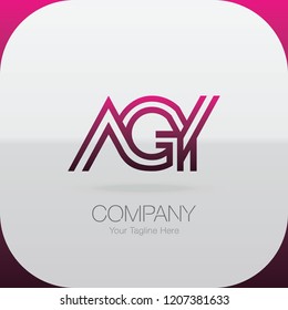 Logo Letter Combinations A, G and Y. 3 letter combinations