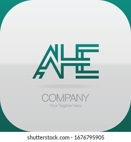 Combinaciones de letras con logotipo A, H y E. Combinaciones de 3 letras