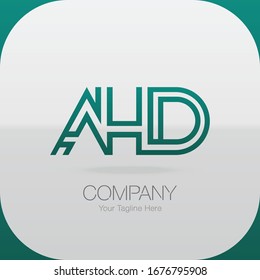 Combinaciones de letras con logotipo A, H y D. Combinaciones de 3 letras