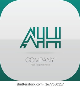 Combinaciones de letras con logotipo A, H y A. Combinaciones de 3 letras