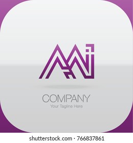 Logo Letter Combinations A, A and I. 3 Letter Combinations