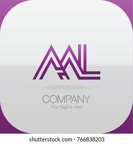 Logo Letter Combinations A, A and L. 3 Letter Combinations