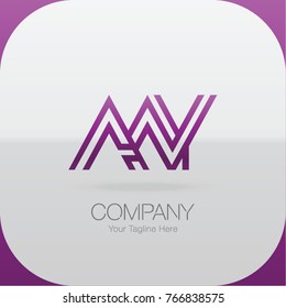 Logo Letter Combinations A, A and Y. 3 Letter Combinations