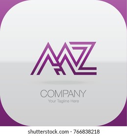 Logo Letter Combinations A, A and Z. 3 Letter Combinations