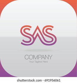 Logo Letter Combinations S, A and S. 3 Letter Logo Combinations 