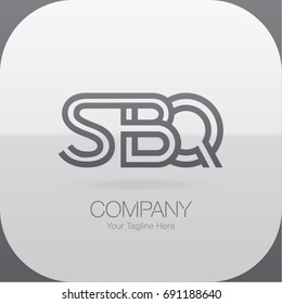 Logo Letter Combinations S, B and Q. 3 Letter Logo Combinations 