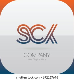 Logo Letter Combinations S, C and K. 3 letter combinations