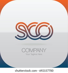 Logo Letter Combinations S, C and O. 3 letter combinations