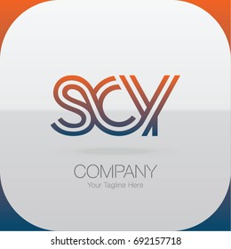 Logo Letter Combinations S, C and Y. 3 letter combinations