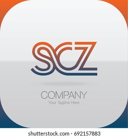 Logo Letter Combinations S, C and Z. 3 letter combinations