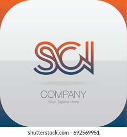 Logo Letter Combinations S, C and N. 3 letter combinations