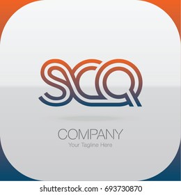 Logo Letter Combinations S, C and Q. 3 Letter Logo Combination