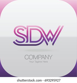 Logo Letter Combinations S, D and W. 3 letter combinations