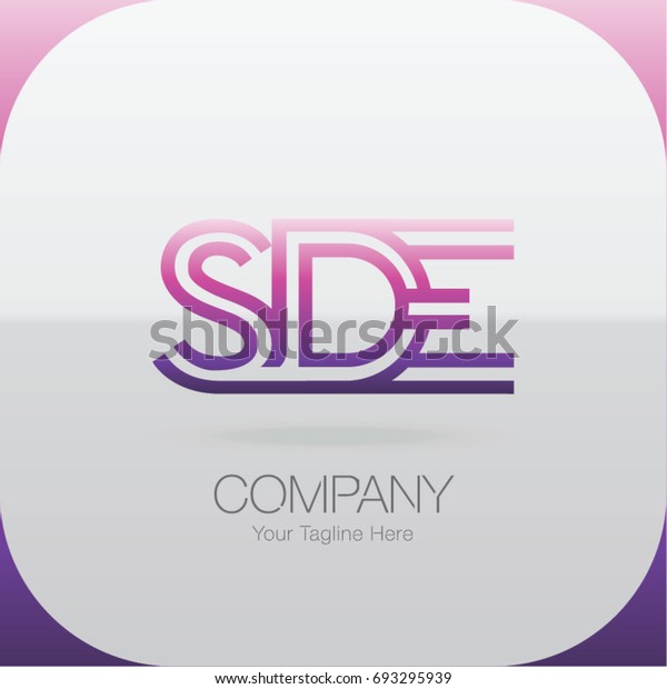 Logo Letter Combinations S D E Stock Vector Royalty Free 693295939