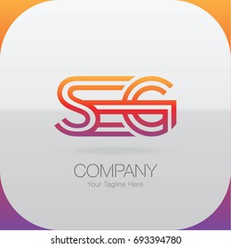 Logo Letter Combinations S, E and G. 3 letter combinations