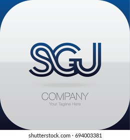 Logo Letter Combinations S, G and U. 3 Letter Logo Combination