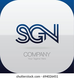 Logo Letter Combinations S, G and N. 3 Letter Combinations
