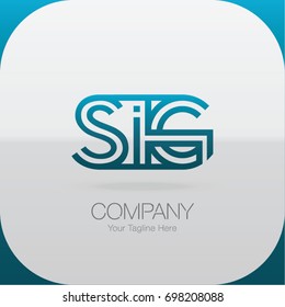 Logo Letter Combinations S, I and G. 3 Letter Combinations