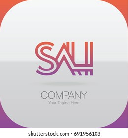 Logo Letter Combinations S, A and H. 3 Letter Logo Combinations 