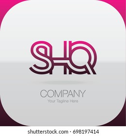 Logo Letter Combinations S, H and Q. 3 Letter Combinations