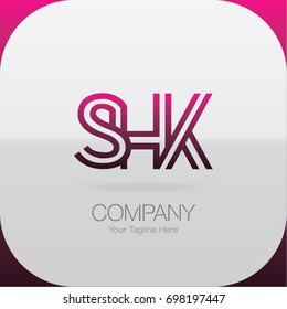 Logo Letter Combinations S, H and K. 3 Letter Combinations
