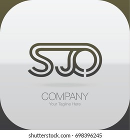 Logo Letter Combinations S, J and O. 3 Letter Combinations