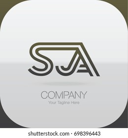 Logo Letter Combinations S, J and A. 3 Letter Combinations