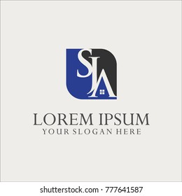 Logo Letter Combinations S, J and A. 3 Letter Combinations