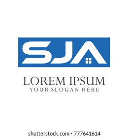 Logo Letter Combinations S, J and A. 3 Letter Combinations