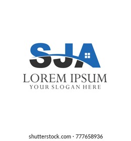 Logo Letter Combinations S, J and A. 3 Letter Combinations