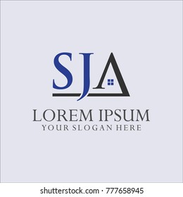 Logo Letter Combinations S, J and A. 3 Letter Combinations