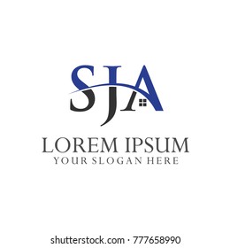 Logo Letter Combinations S, J and A. 3 Letter Combinations