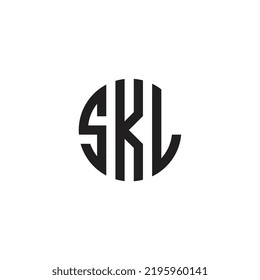 Combinaciones de letras con logotipo S, K y L. Combinaciones de 3 letras