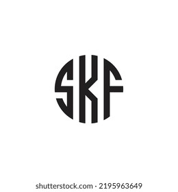 Combinaciones de letras de logotipo S, K y F. Combinaciones de 3 letras