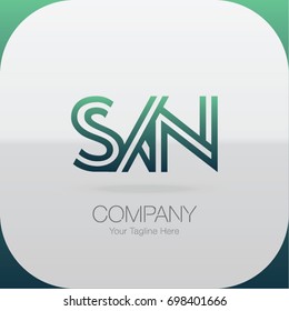 Logo Letter Combinations S, K and N. 3 Letter Combinations