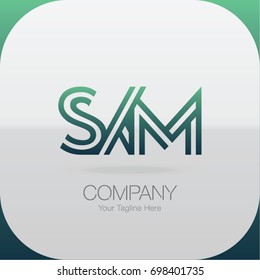 Logo Letter Combinations S, K and M. 3 Letter Combinations