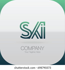 Logo Letter Combinations S, K and I. 3 Letter Combinations