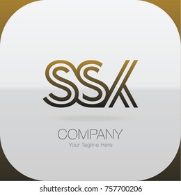 Logo Letter Combinations S, S and K. 3 Letter Combinations
