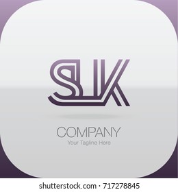 Logo Letter Combinations S, L and K. 3 Letter Combinations