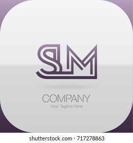 Logo Letter Combinations S, L and M. 3 Letter Combinations