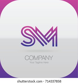 Logo Letter Combinations S, M and M. 3 Letter Combinations