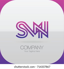 Logo Letter Combinations S, M and N. 3 Letter Combinations