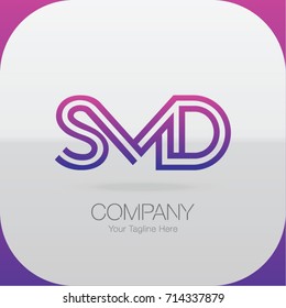 Logo Letter Combinations S, M and D. 3 Letter Combinations