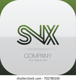 Logo Letter Combinations S, N and X. 3 Letter Combinations