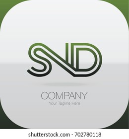 Logo Letter Combinations S, N and D. 3 Letter Combinations