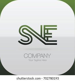Logo Letter Combinations S, N and E. 3 Letter Combinations
