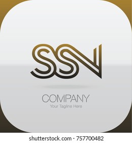 Logo Letter Combinations S, S and N. 3 Letter Combinations