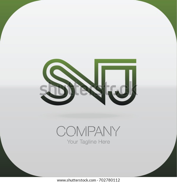 Logo Letter Combinations S N J Stock Vector Royalty Free